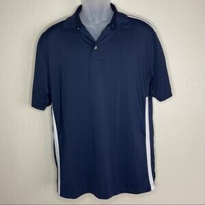 Golf Polo Grand Slam 360 Motion Flow Men's Stripe Spring Summer Blue Medium